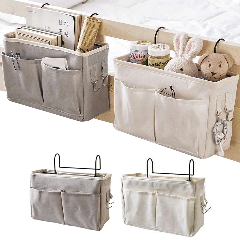 Organizador colgante con bolsa de pañales para cuna