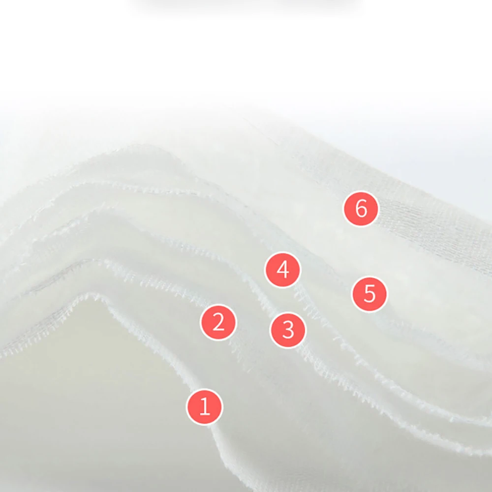 Mantas para bebé de 6 capas, 100% gasa algodón, envoltura infantil transpirable, suaves y absorbentes recién nacidos, Toalla baño dibujos animados - imagen 3