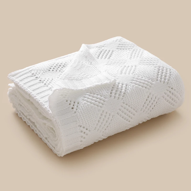 Mantas envolventes para bebé, transpirables, 90x70cm, tejidas, para recién nacidos, niños y niñas, cochecito mensual, cama, cosas para dormir, colcha infantil para todas las estaciones - imagen 3