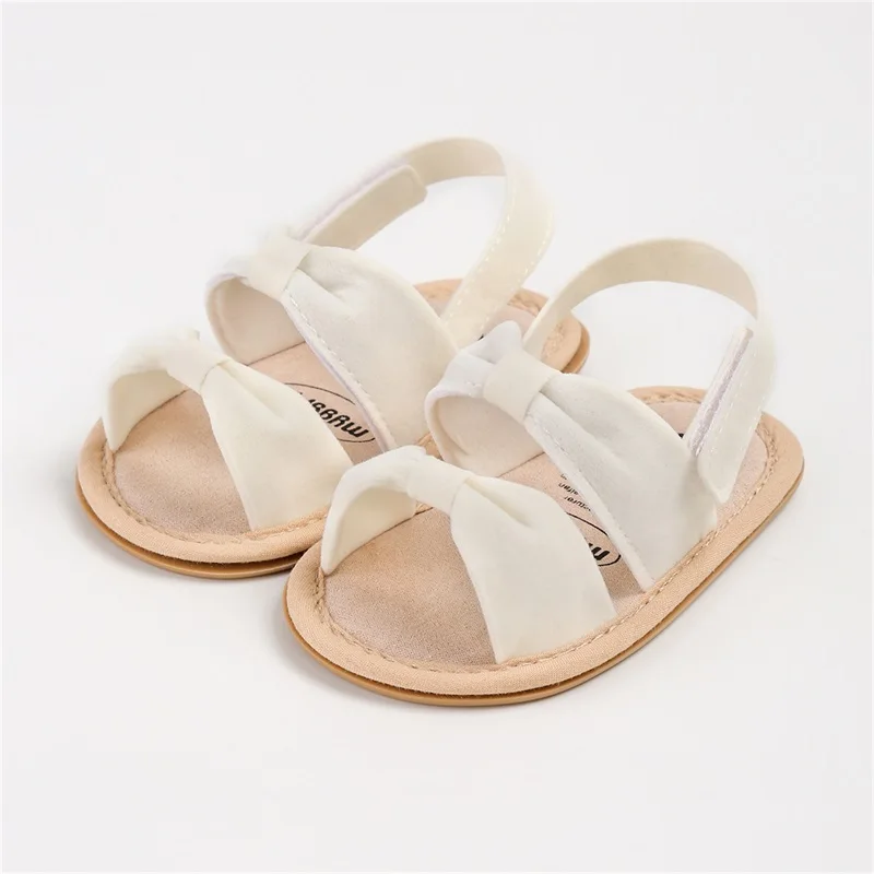 VISgogo Sandalias con lazo de verano para niña, suela de goma antideslizante, zapatos con punta abierta para fiesta escolar al aire libre - imagen 4