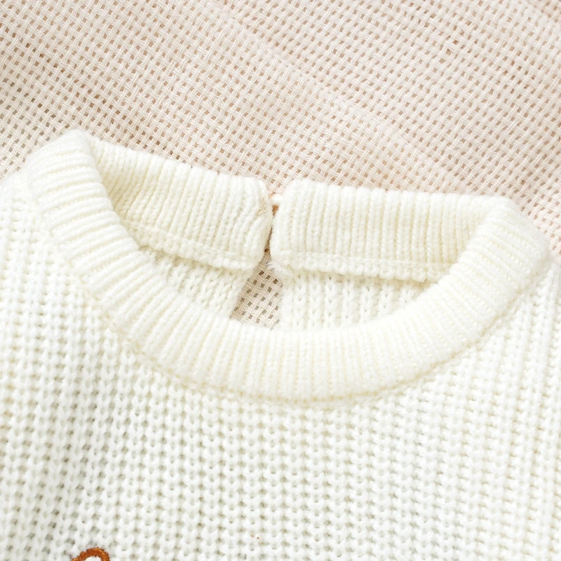 VISgogo-peleles de manga larga con bordado de letras para bebés y niños, ropa de otoño, 0-18 meses - imagen 5