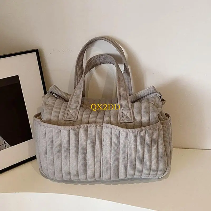 QX2D Bolso ligero para mamá para organizar productos bebé, bolsa almacenamiento para cochecitos viaje para excursiones
