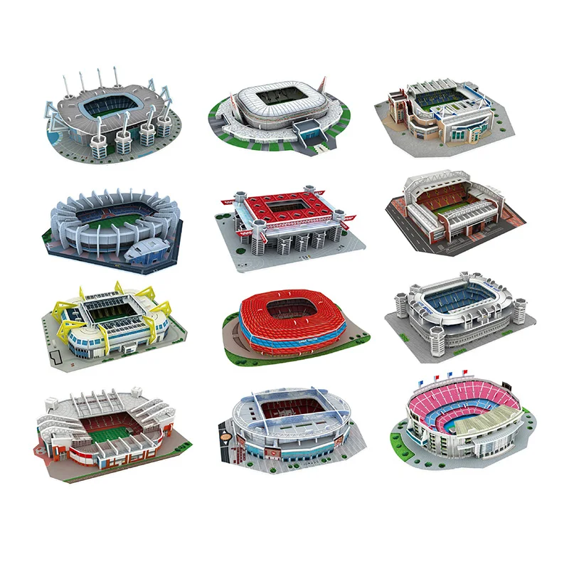 Rompecabezas 3D campo fútbol mini estadio juguete construcción manual - imagen 5