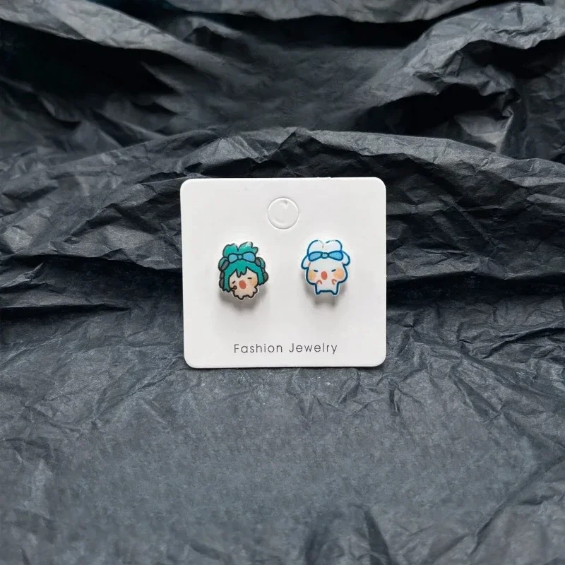 Pendientes pequeños de Anime de Color Metal bonitos de Hatsune Miku para mujeres y niñas, pendientes para fiesta y boda, regalos de joyería - imagen 5