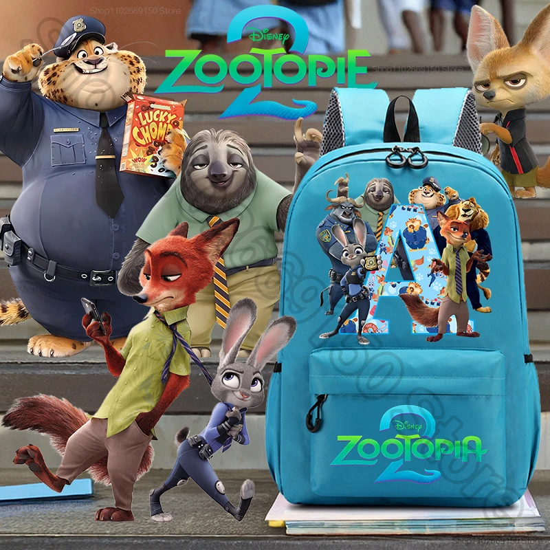 Mochila bonita de dibujos animados de Disney Zootopia, mochila escolar de gran capacidad, accesorios de papelería para estudiantes, bolsa de libros de Anime, mochila, regalos de navidad