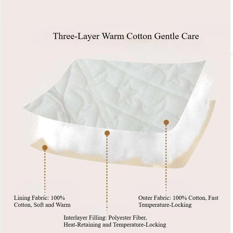 Conjunto de invierno cálido de algodón para bebé Unisex, Top y pantalones con forma de luna y estrella, traje de protección del vientre de cintura alta para Halloween para recién nacido - imagen 3