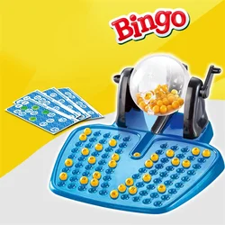 Juego de mesa de Bingo clásico con jaula giratoria para familia