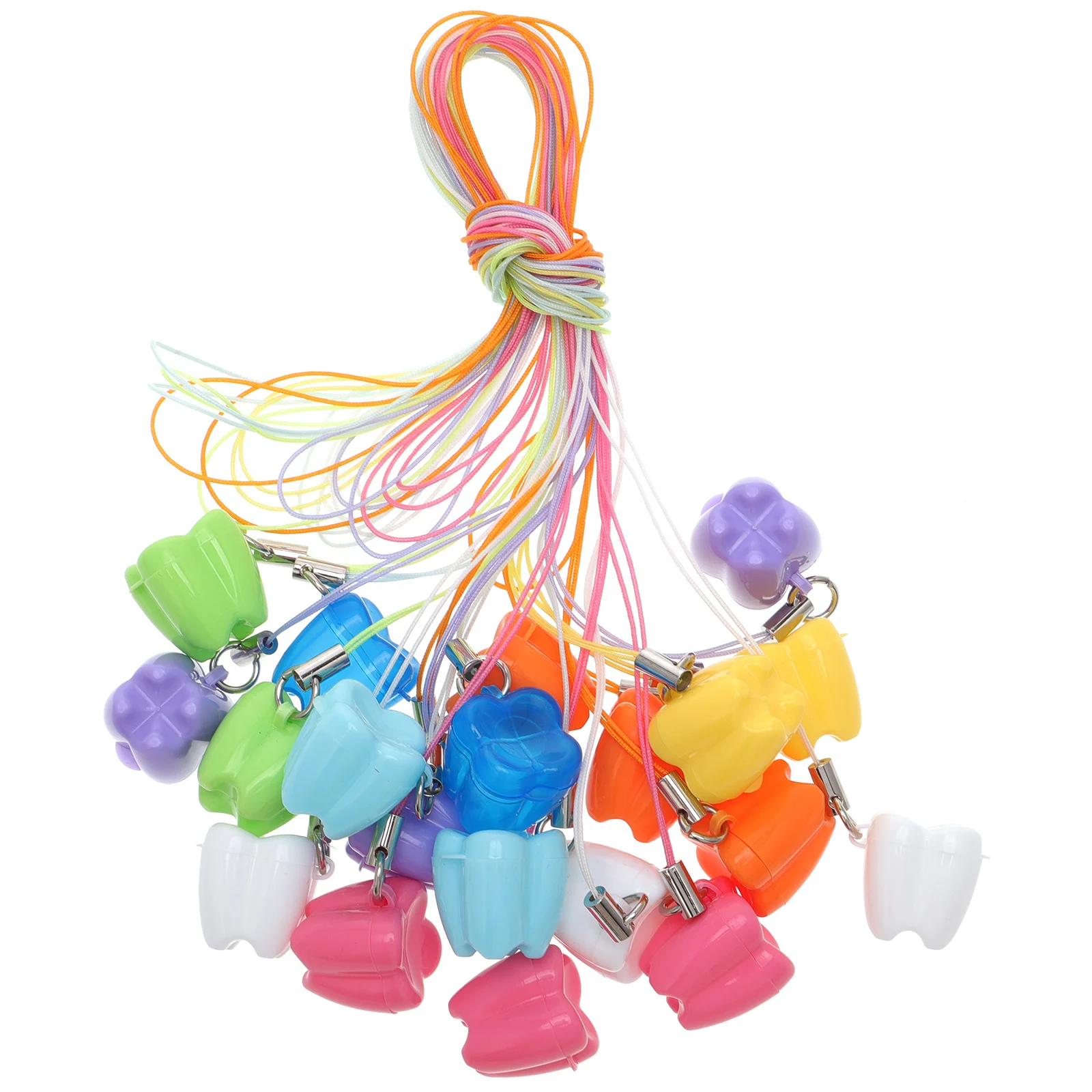 Caja de almacenamiento de 20 piezas para bebé, diseño de oso bonito, collar de plástico para niños, estuche de recuerdo de dientes para niños, collar de plástico - imagen 3