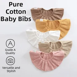 Baberos de Bebé de Algodón Puro 360 ​ ​ °   Baberos Absorbentes Giratorios, Baberos Suaves para Bebés, Baberos de Saliva para Recién Nacidos, para Niños y Niñas