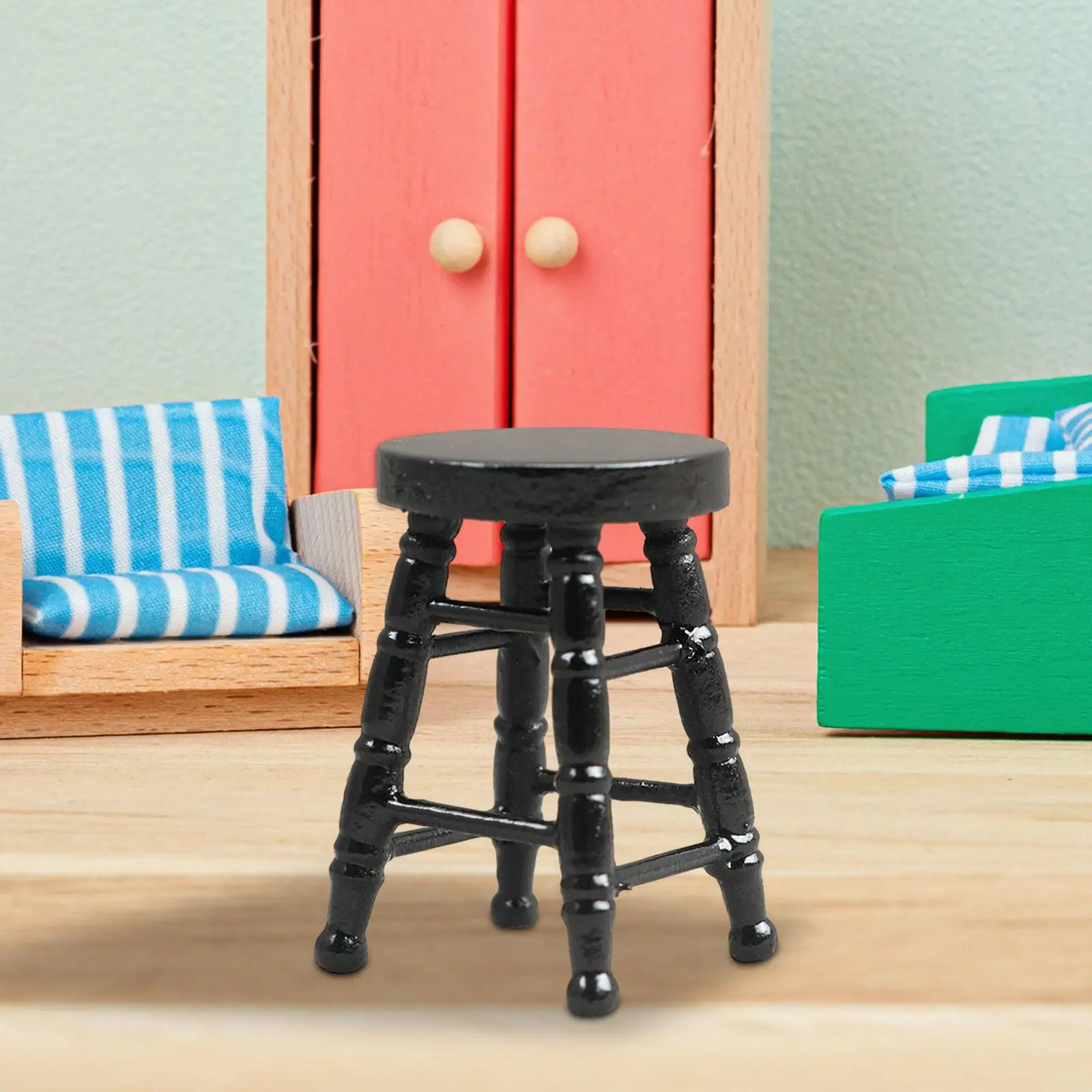 Silla de madera para casa de muñecas – Mueble en miniatura - imagen 5