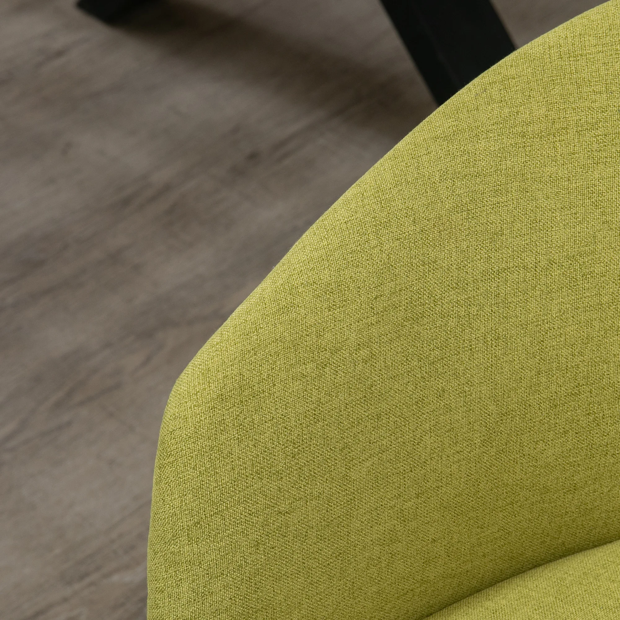 HOMCOM Silla de Comedor Butaca de Salón Tapizada en Lino Sintético con Reposabrazos y Patas de Madera para Oficina Dormitorio Carga 120 kg 57x56x72 cm Gris - imagen 5