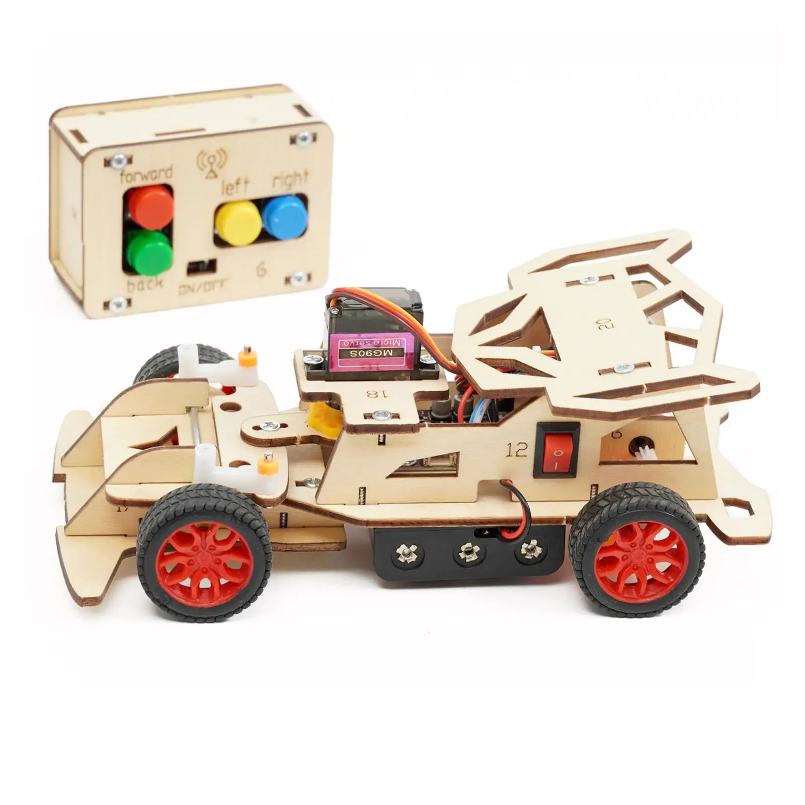 DIY Mini Remote Control Car Toy Handmade Early Learning Experiment Project for School Children Ages 8+ Year Old Boys Girls