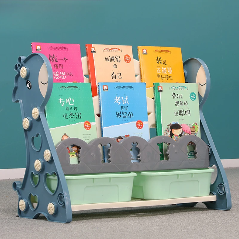 Estantería Modular para niños, contenedores extraíbles, almacenamiento de juguetes de dibujos animados con diseño sin punta para niños pequeños, estantería para niños - imagen 4