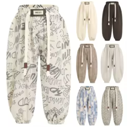 Pantalones jogger de verano para niñas con cintura elástica