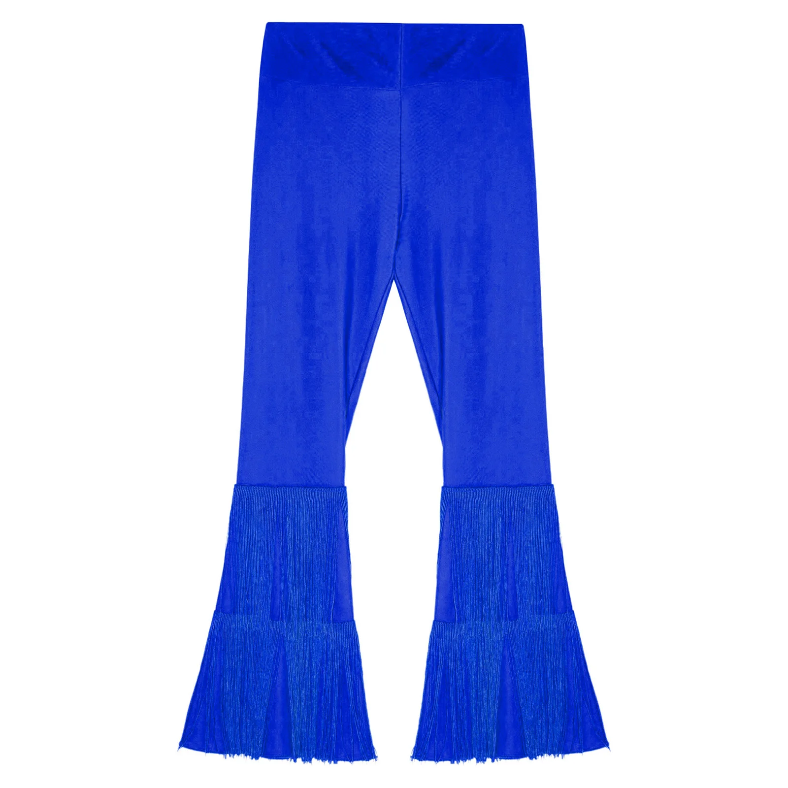 Pantalones de baile infantil acampanados con flecos Tango ChaCha Rumba