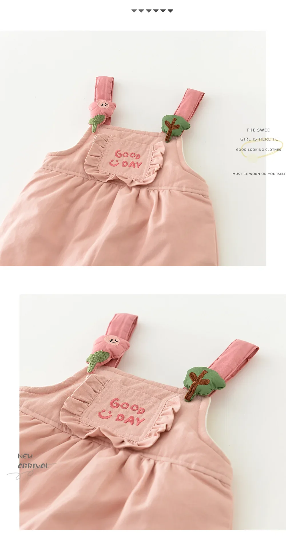 MILANCEL nuevo invierno bebé peleles rosas 6M-3T Linda letra flor niñas conjunto infantil polar acolchado mono suelto para niños pequeños - imagen 4