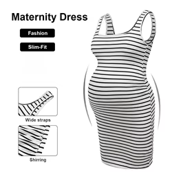 Vestido maternity de rayas para embarazadas – Algodón verano