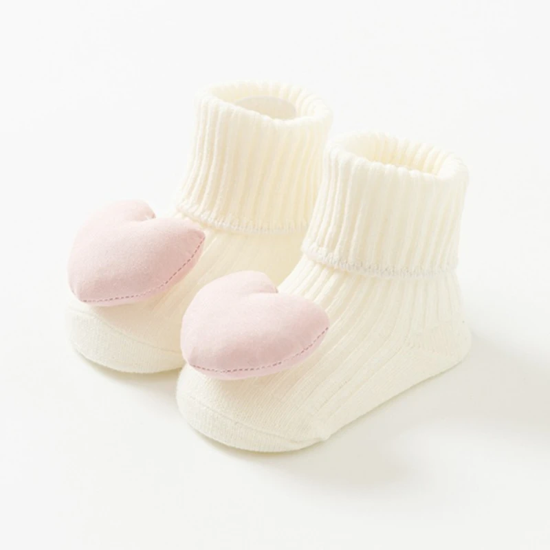 Calcetines de invierno para bebé, cálidos y bonitos calcetines de muñeca de dibujos animados, calcetines antideslizantes para primavera y otoño para niños de 0 a 24 meses, calcetines para niños recién nacidos, ropa para bebé