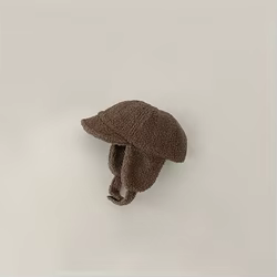 Gorra de béisbol de estilo coreano para niños, protección para los oídos, Color sólido, gorros cálidos para niños, lana de cordero a prueba de viento, sombrero de lengua de pato para invierno