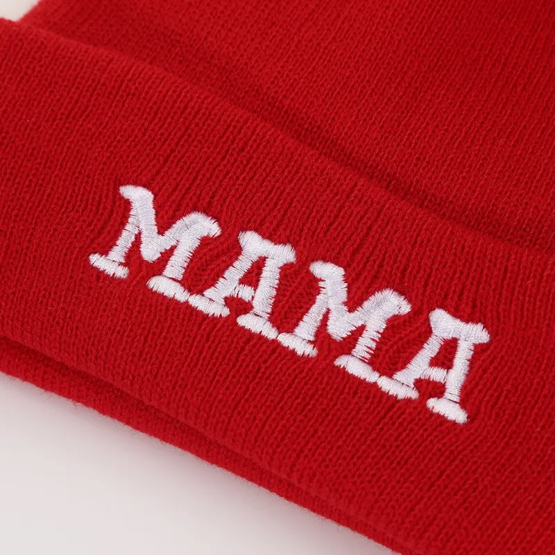 Gorro de punto para niños de otoño e invierno europeo y americano: bordado de letras, gorra elegante y moderna para clima frío, gorro cálido y versátil. - imagen 4