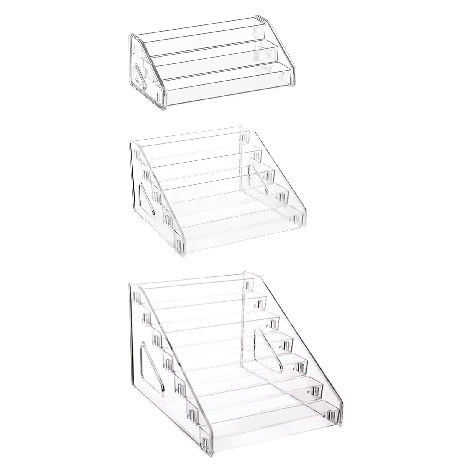 Acrylic Storage Rack Nail Polish Holder Tiered Organizer Display Riser Showcase Stand for Medals Badges Mini Action Figures Toys