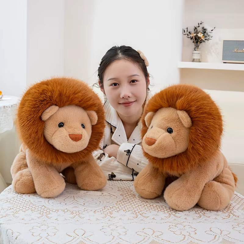 Peluche de león realista – Muñeco suave para el sueño del bebé - imagen 4