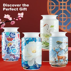 Florero de rompecabezas 3D, Panda de flores, bloques de construcción, jarrón único, piezas de rompecabezas curvadas, regalo de inauguración de la casa, arreglos florales para el hogar