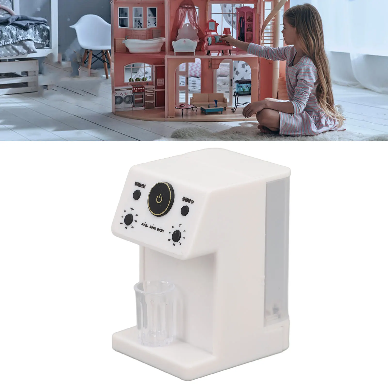 Dispensador de agua en miniatura, modelo multiusos, juguetes para casa de muñecas, ZK30 - imagen 5