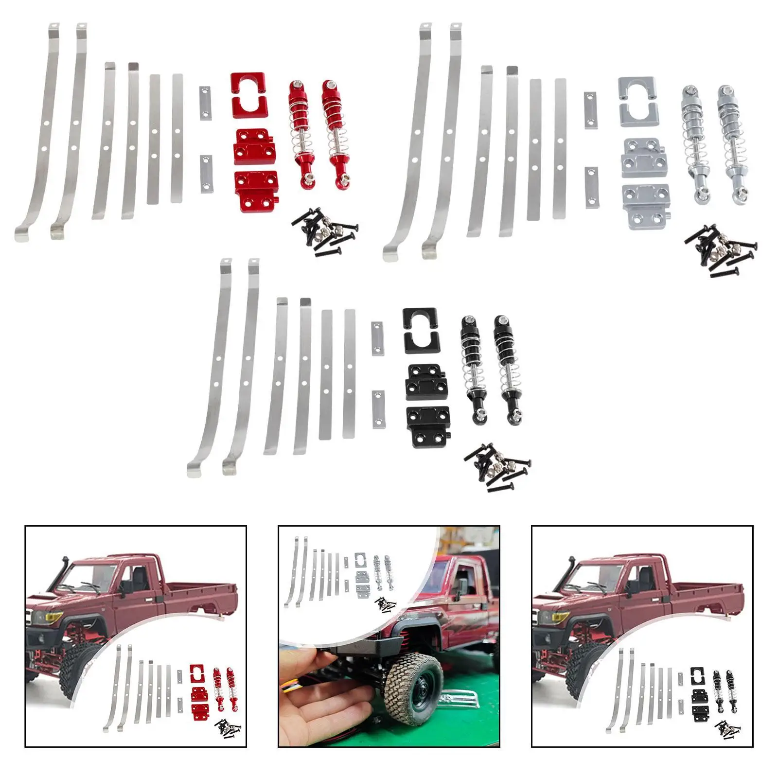 Metal Upgrade Parts DIY Accs Replacement for 1:12 Scale RC Hobby Car MN82