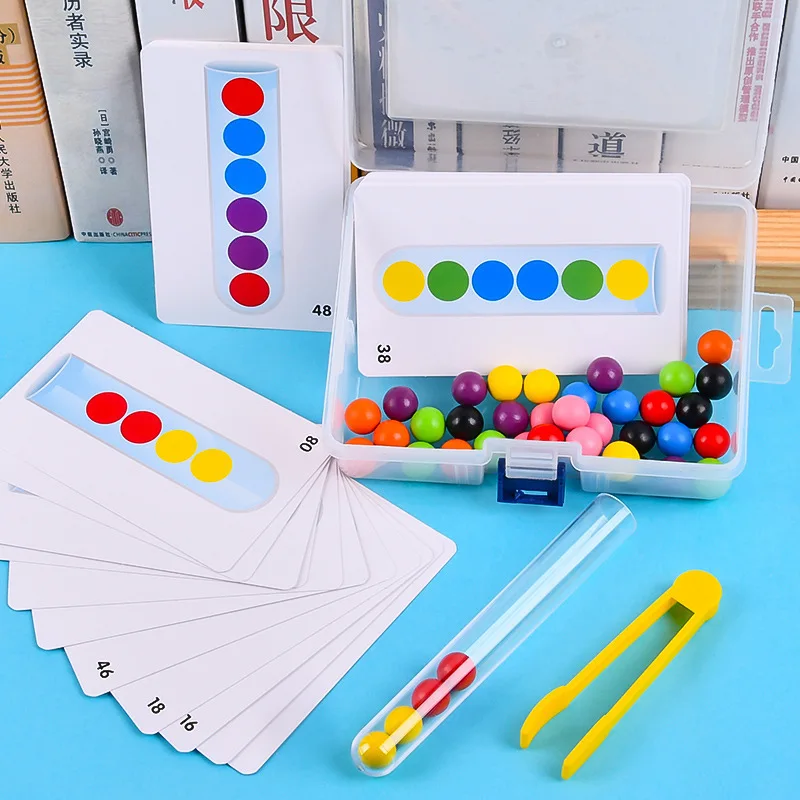 Juguetes de clasificación de colores Montessori, juego a juego, juguetes para bebés, juguetes educativos de entrenamiento de Motor fino, juegos Montessori para niños de 2 a 3 y 4 años - imagen 5