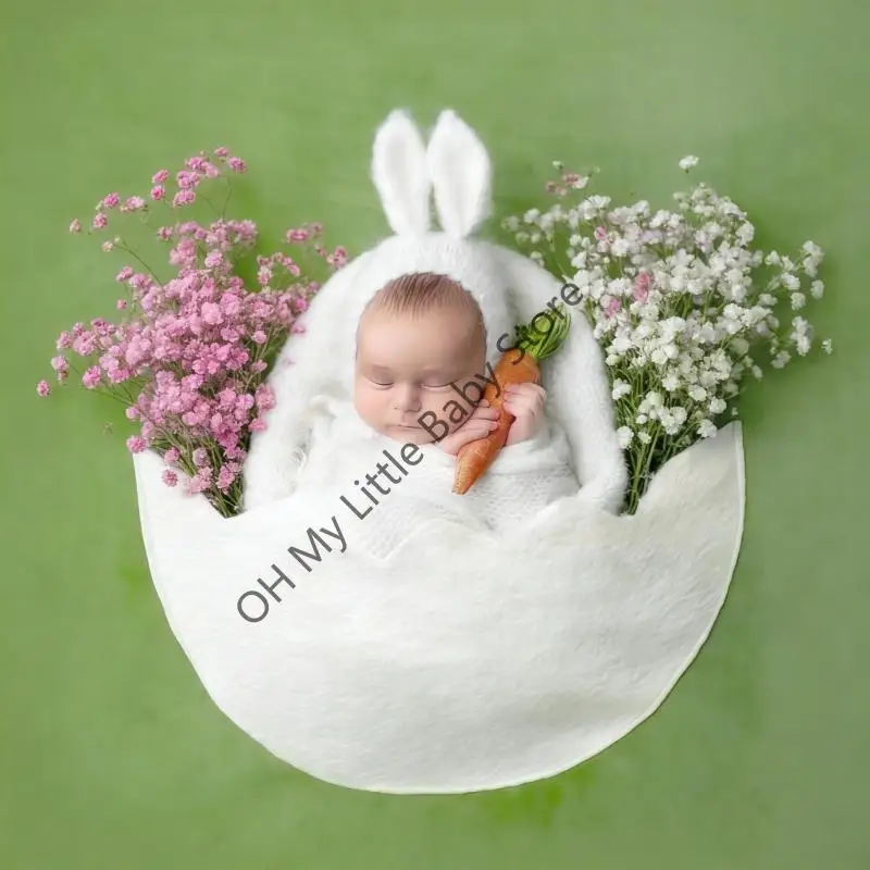 Diseño cómodo tela manta cáscara huevo los apoyos foto los recién nacidos limpieza fácil