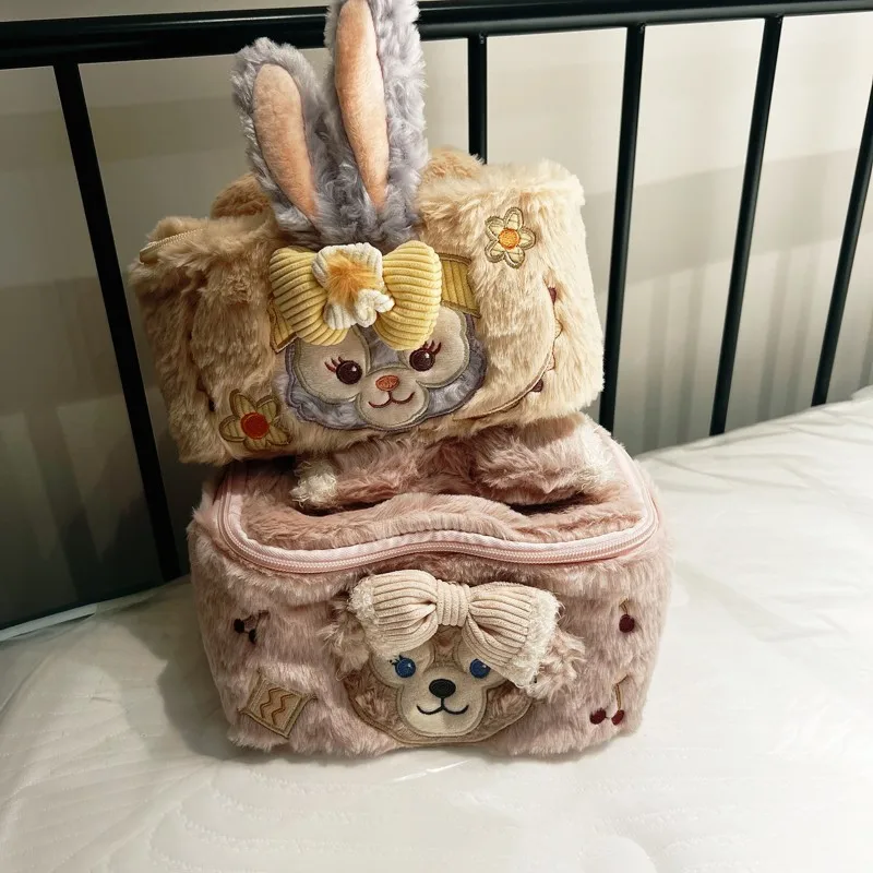 Estuche de cosméticos StellaLou de sheliemay encantador, bolsa de felpa de dibujos animados, caja de almacenamiento de cosméticos de viaje de alta capacidad, bolso de mano para niña