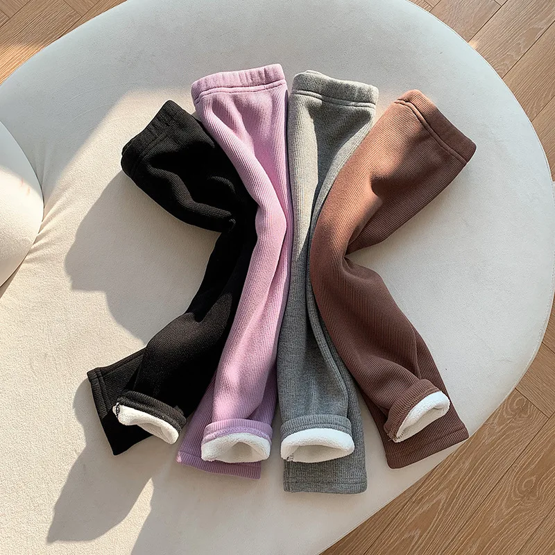 Leggings de lana para niñas – Pantalones cálidos terciopelo otoño invierno