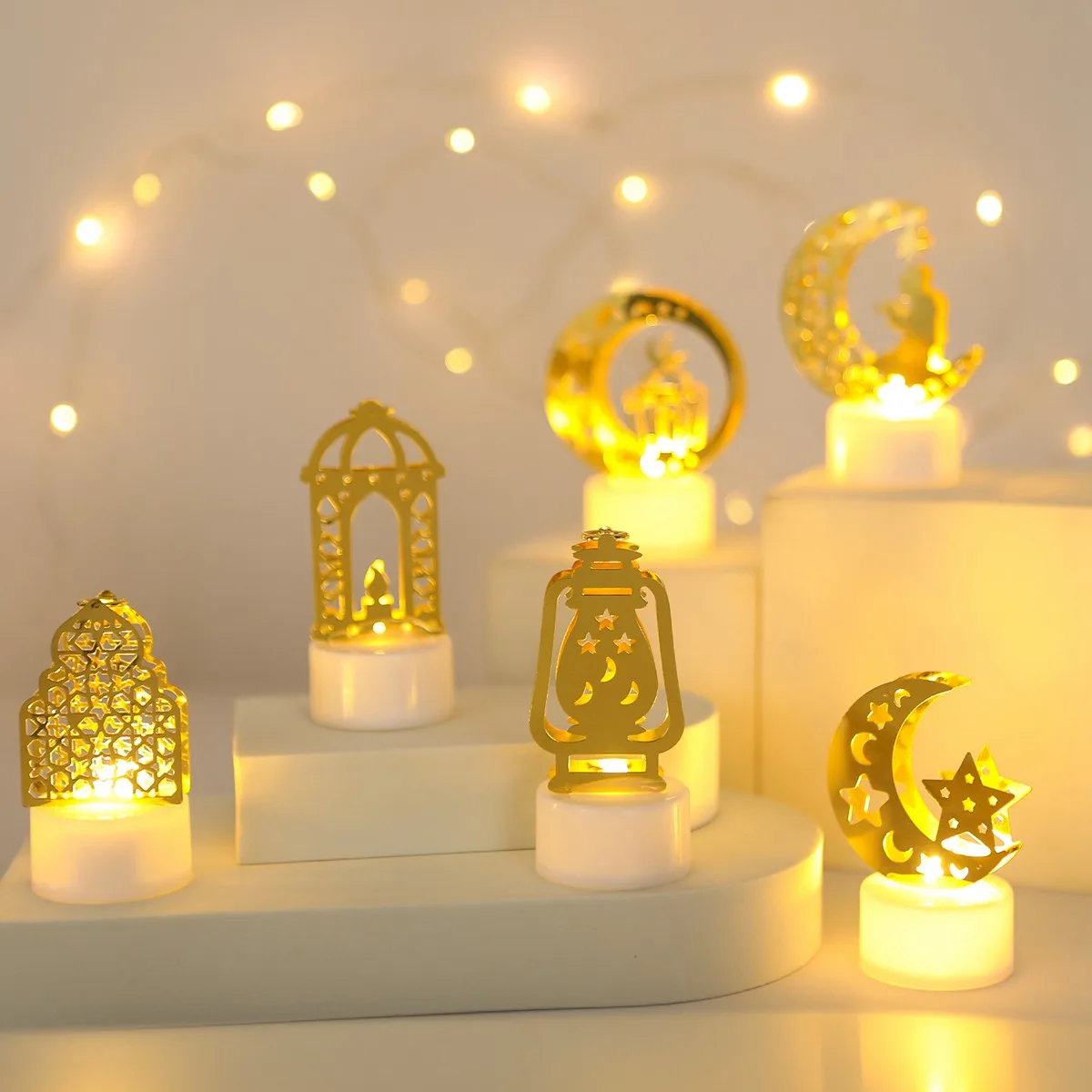 Vela Eid Mubarak FENGRISE LED decoración Ramadán hogar fiesta islámica
