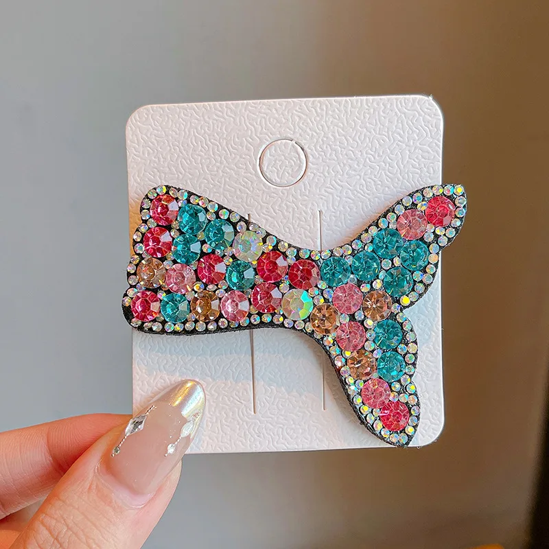 Horquilla infantil de mariposa con piedras decorativas para niña - imagen 5