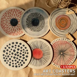 Posavasos absorbentes de diatomita para mesa – protege muebles
