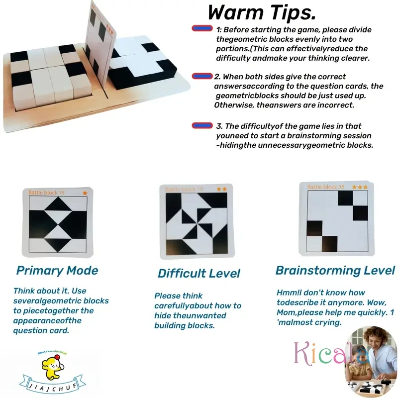 Rompecabezas 3D Geométrico para Niños – Juguete Educativo Familiar - imagen 3