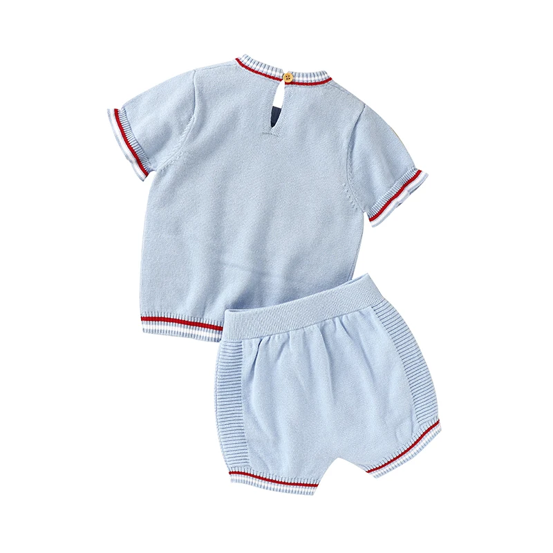 Conjunto bebé algodón verano camisetas y pantalones cortos - imagen 2