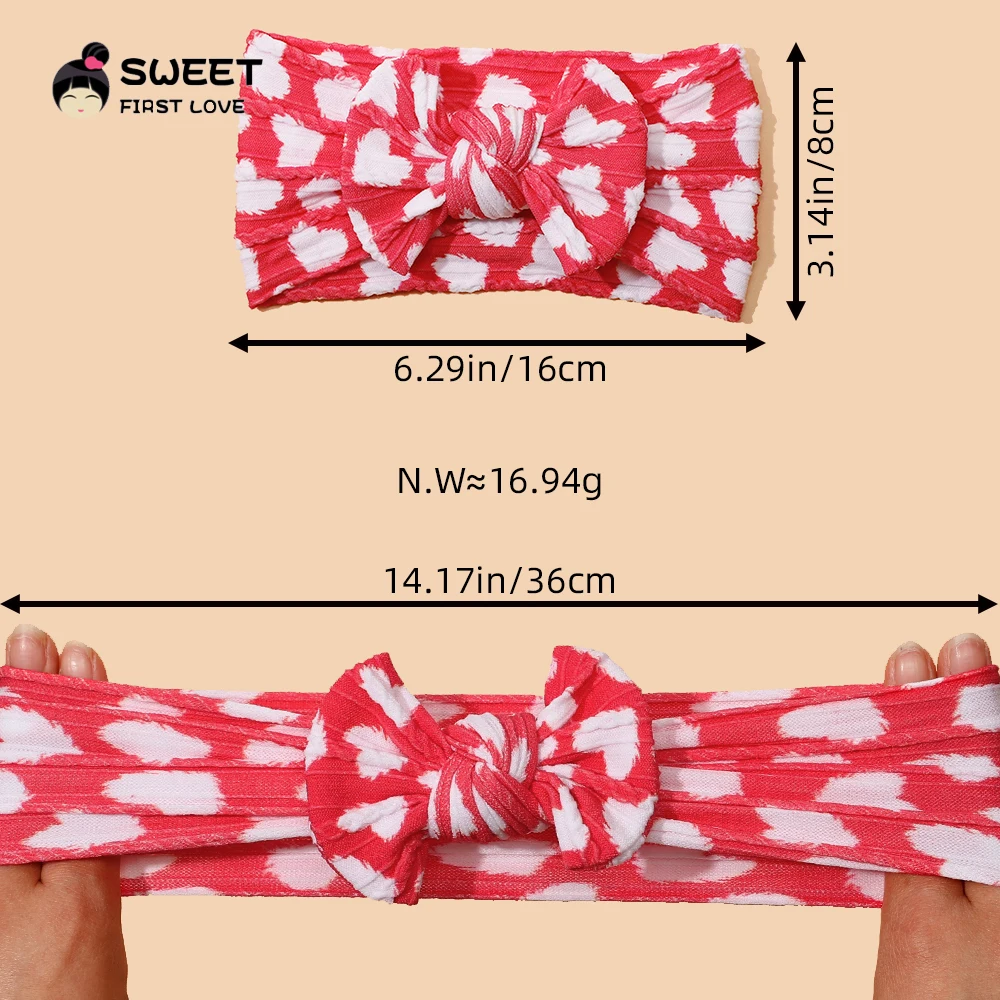 Diadema para niña con estampado, nuevo lazo para el pelo de princesa, bandas para bebé, tocado elástico de nailon suave para recién nacido, accesorios para el cabello para niños - imagen 3