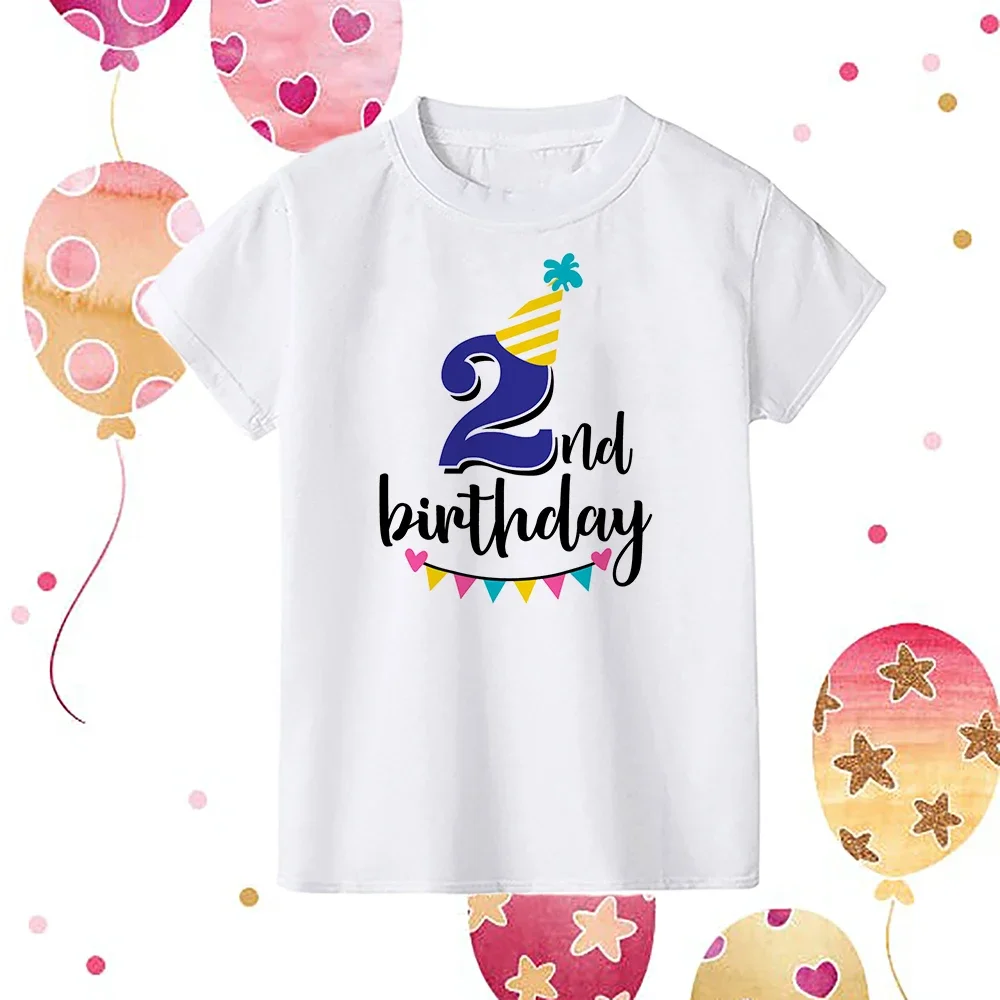 Camiseta de cumpleaños infantil de manga corta con estampado - imagen 5