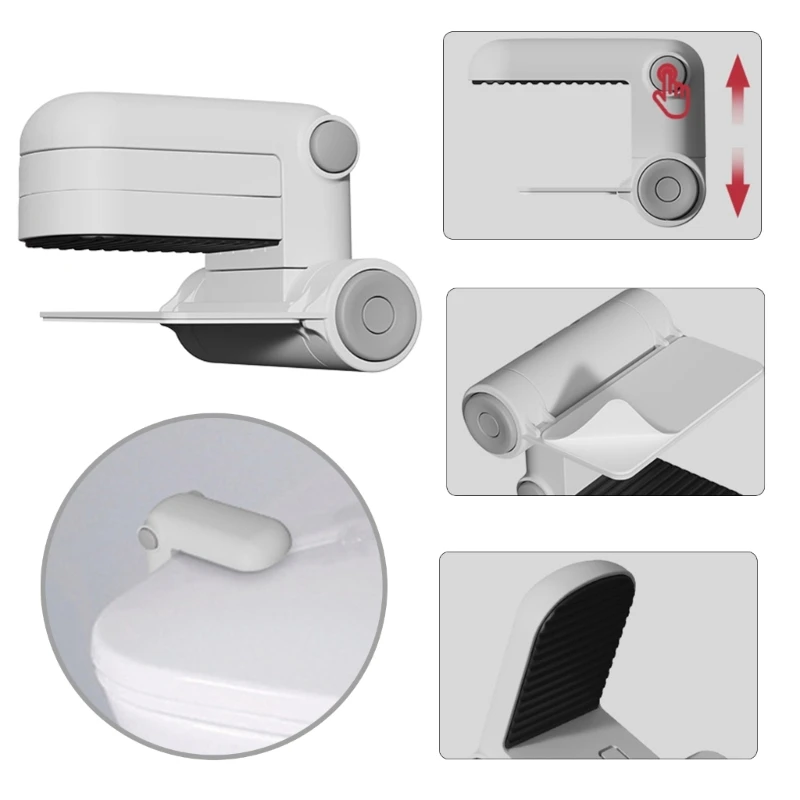 1 cerradura de inodoro para bebé, cerradura de seguridad a prueba de niños para asiento de inodoro de baño, instalación rápida, fácil desbloqueo de doble botón - imagen 4