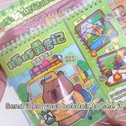 Pegatinas bonitas de capibara para vestir, pegatinas para manual de dibujos animados, pegatinas de decoración multiusos DIY, papelería Kawaii barata coreana