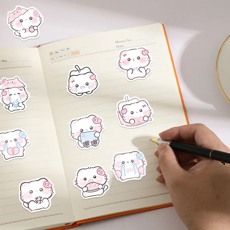 Pegatinas de gatos rosas para manualidades infantiles