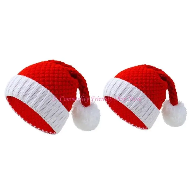 85AE Gorro punto para niños, gorro para padres, gorro fiesta Navidad, gorro disfraces para mujeres y hombres