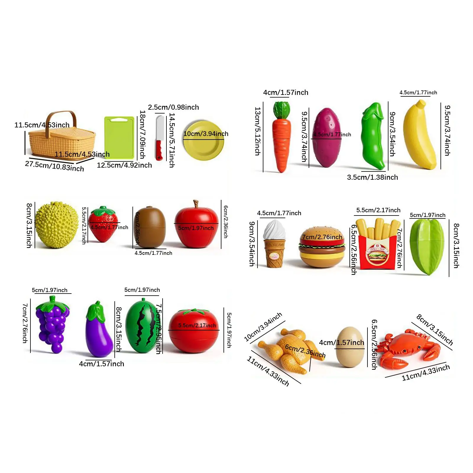Cutting Fruits and Veggies Toy Play Kitchen Accessory Toy for Kids Children