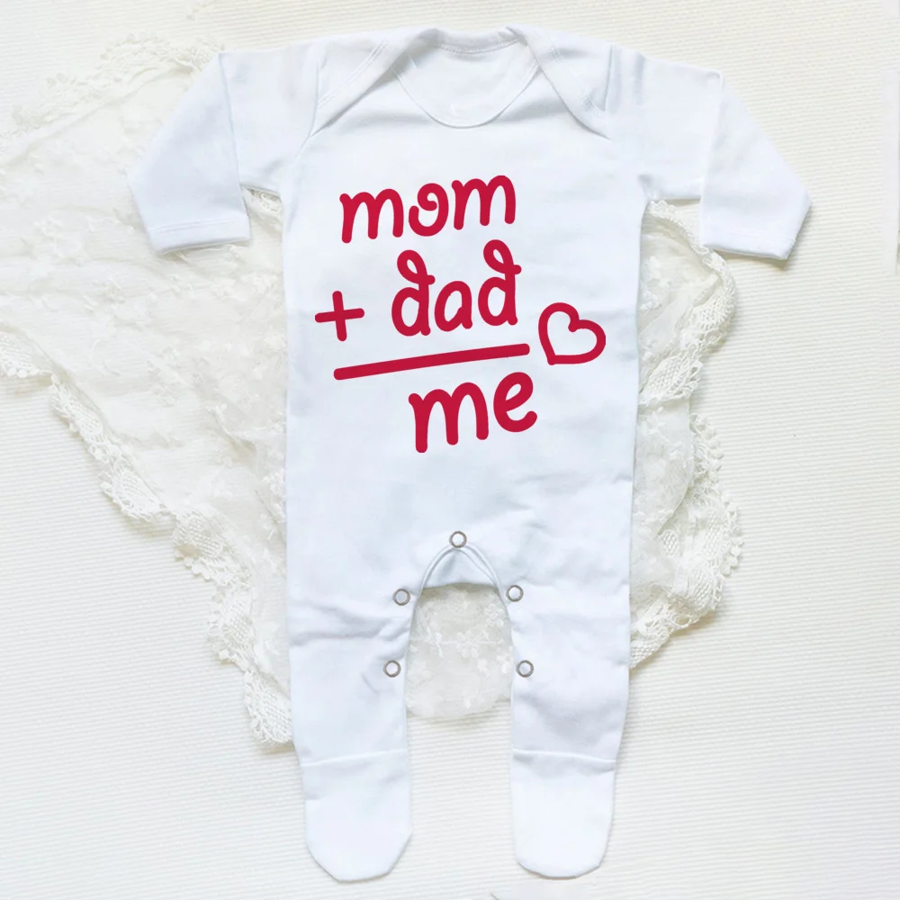 Mamá papá yo Babygrow traje de dormir mameluco infantil bebé que viene a casa traje Newbron ducha regalo ropa de bebé niños niñas traje de dormir blanco - imagen 3