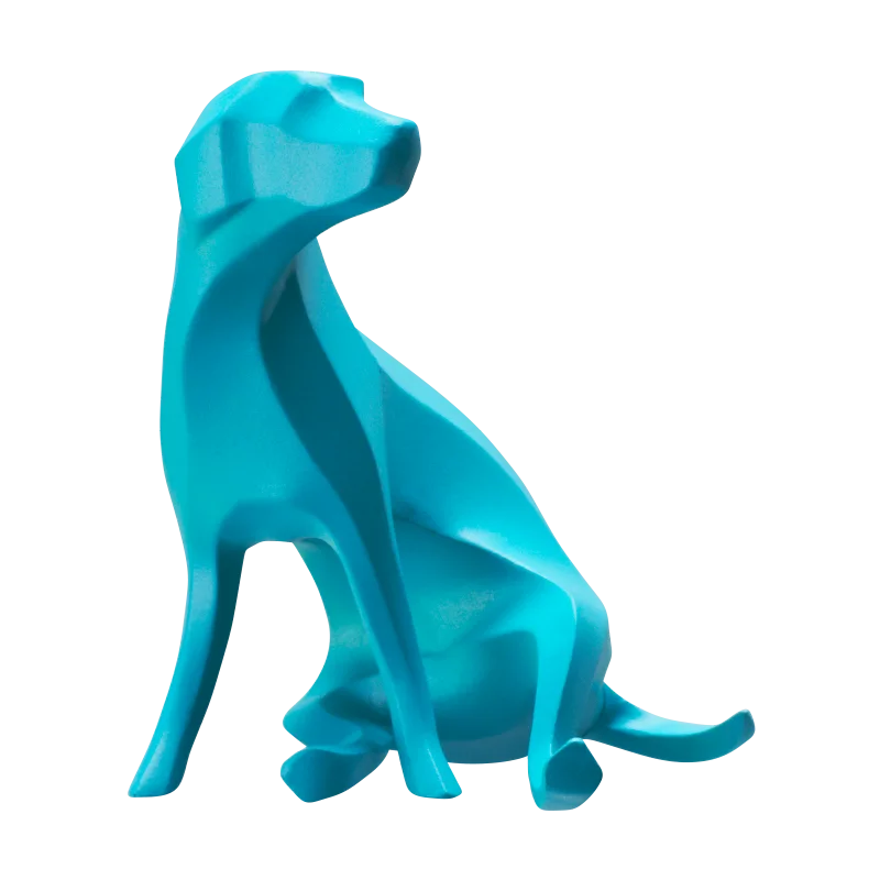 Sitting Dog sky blue