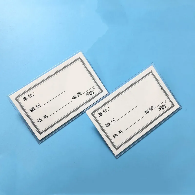 Pin de seguridad con Clip transparente, soporte para tarjeta de identificación, broche, insignia para negocios, oficina, conferencia, empleado, pase de nombre, 5 unidades - imagen 2