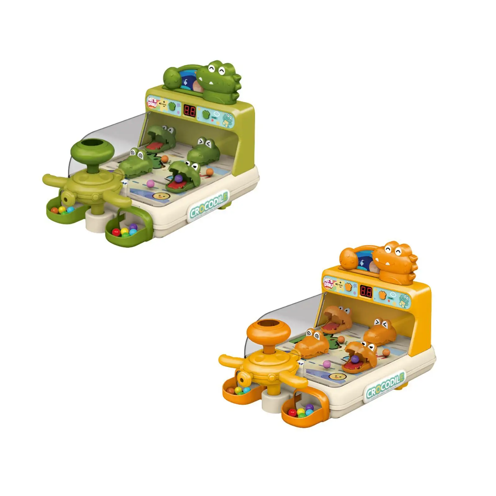 Crocodile Pinball Machine Party Favor Hand Eye Coordination Sturdy Educational Toy Interactive Game for Kids Ages 3 4 5 6