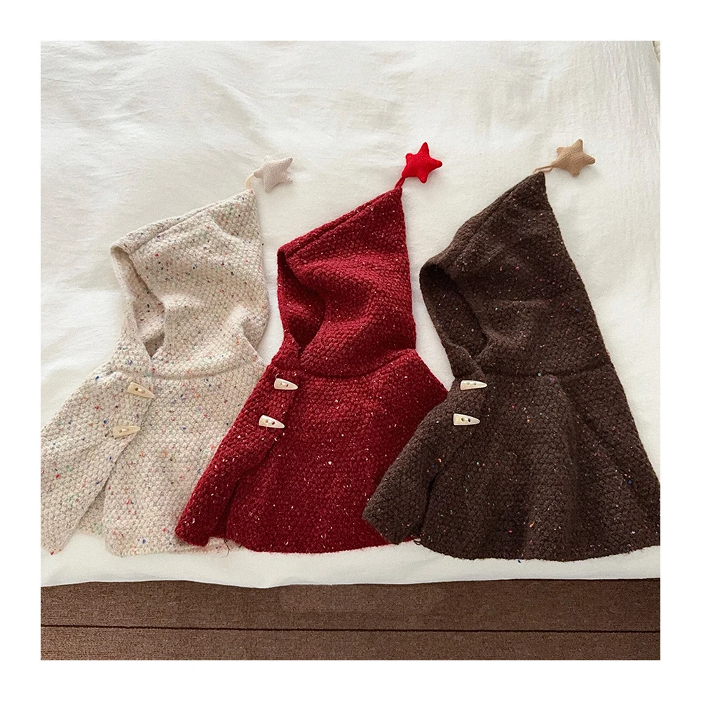 MILANCEL chaqueta de invierno gruesa para niñas con capucha y estrella